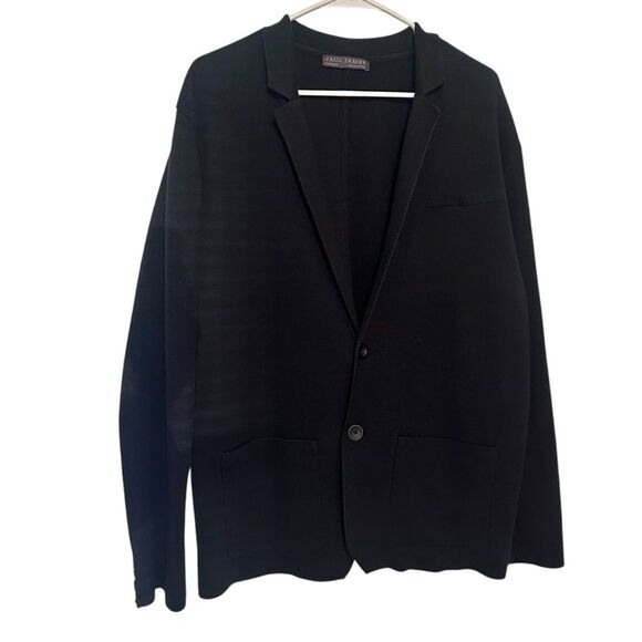 Paul James Men’s Deconstructed Knitted Blazer Jacket Black XXL